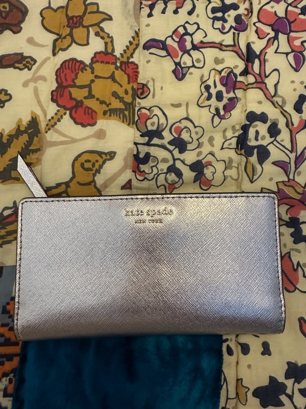 kate spade metallic gold wallet